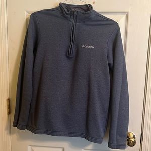Columbia Sportswear Heather Blue Long Sleeve 1/4 Zip Pullover Sweatshirt Medium